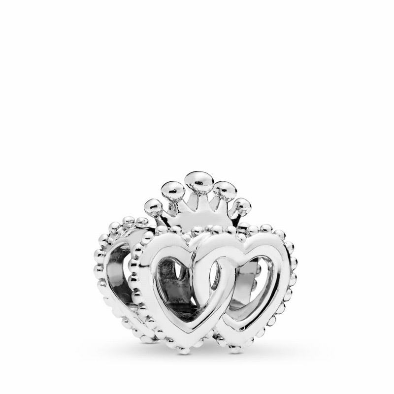 Pandora United Regal Hearts Charm - Sterling Silver - Canada | CE2802JL